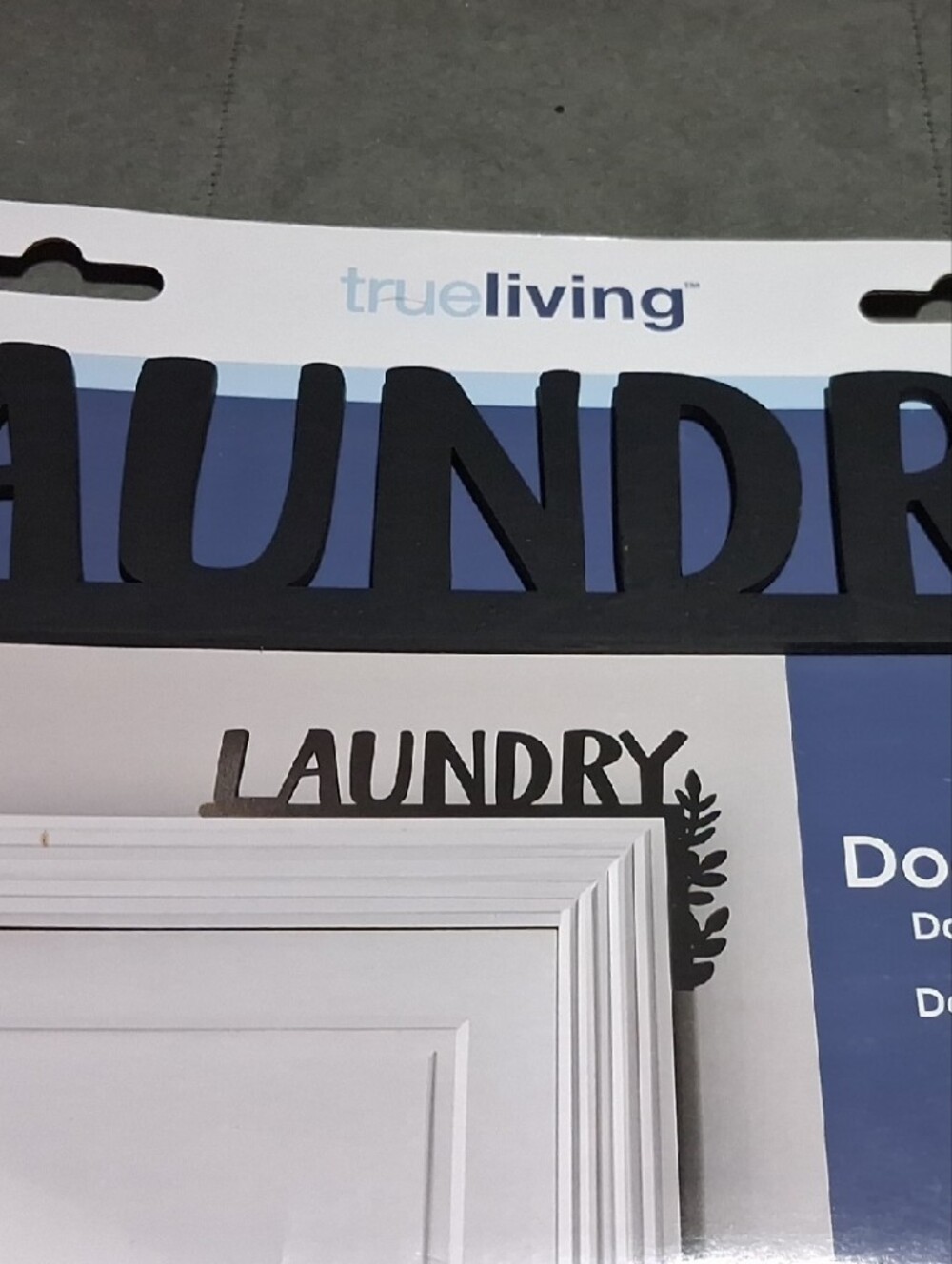 Black 'Laundry' Door Sign